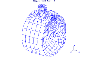 Lösung mit Finite Elemente Methode: Bogen in Behälterwand